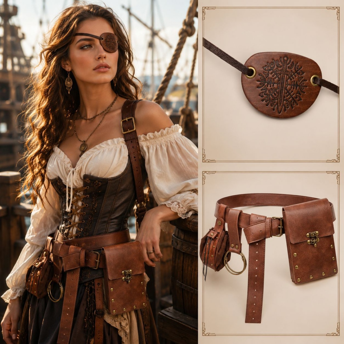 Costumes - Средневековые ремни в ретро-стиле, мешочки, маски
