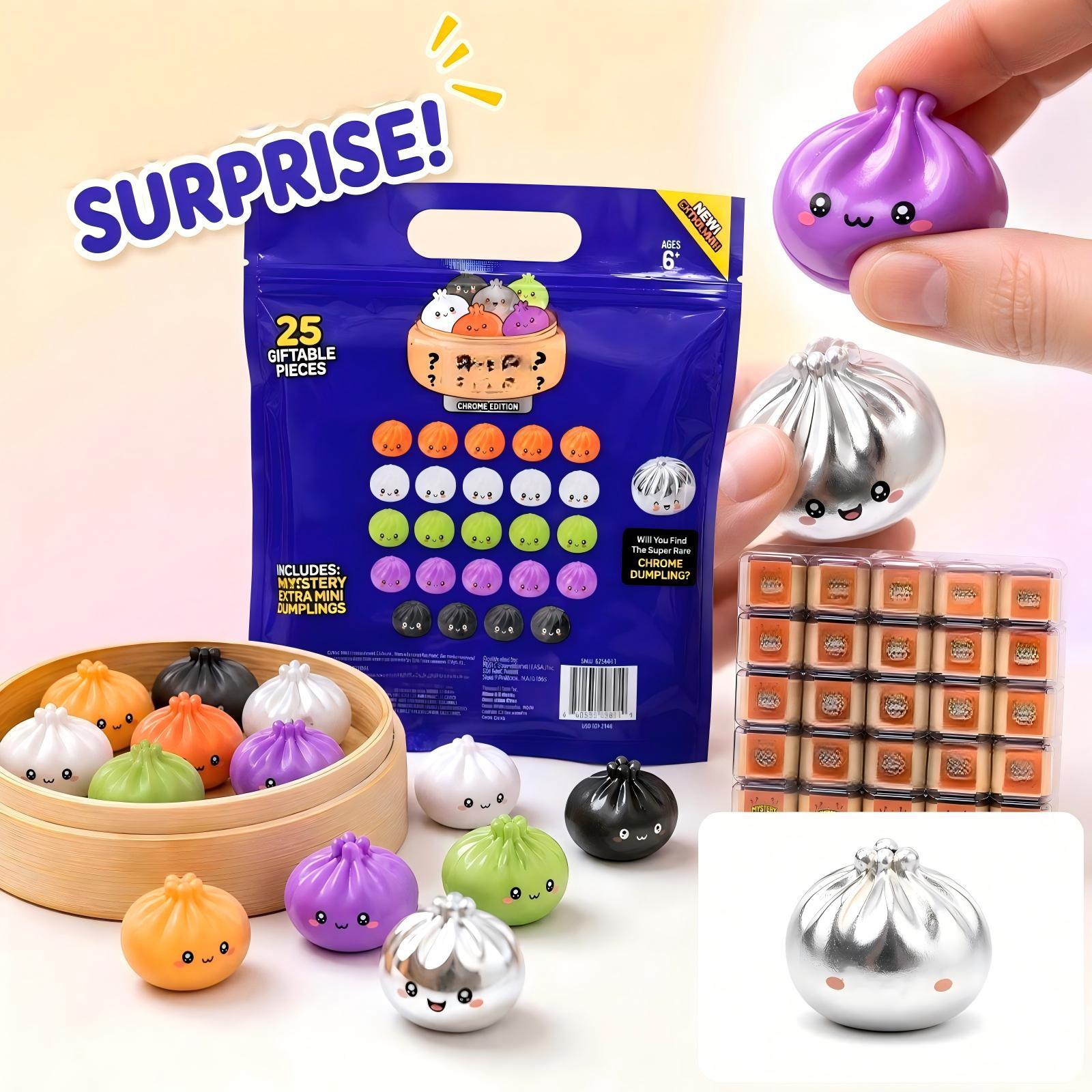 Party Supplies - Набор из 25 миниатюрных рождественских пельменей-сквишей,