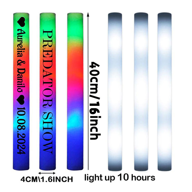 30 светодиодных светящихся пал – обзор и цена Flashing Led Foam Sticks Party