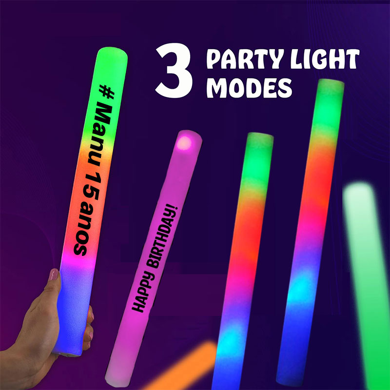 30 светодиодных светящихся пал – обзор и цена Flashing Led Foam Sticks Party