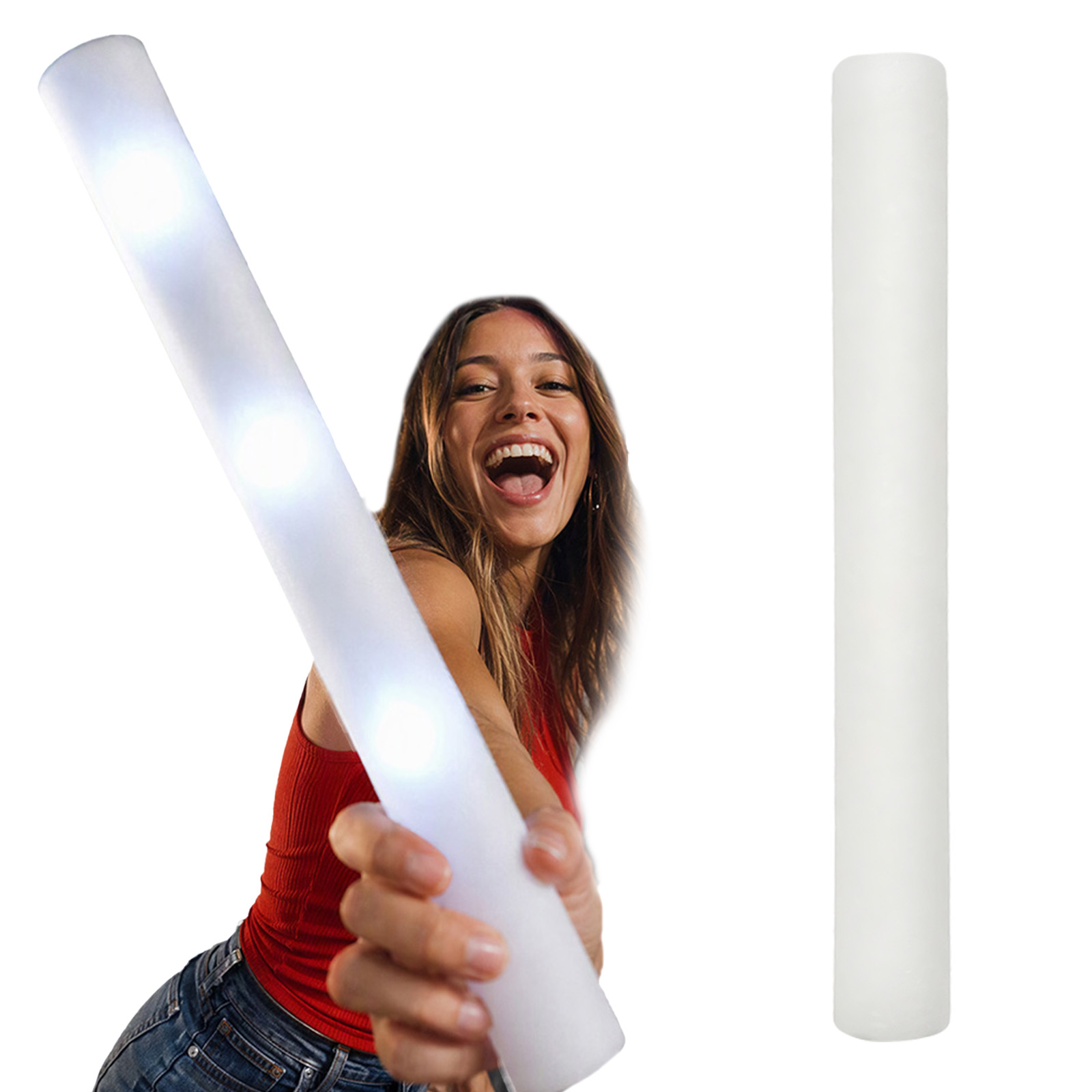 Многоразовые белые светодиодны – обзор и цена Flashing Led Foam Sticks Party